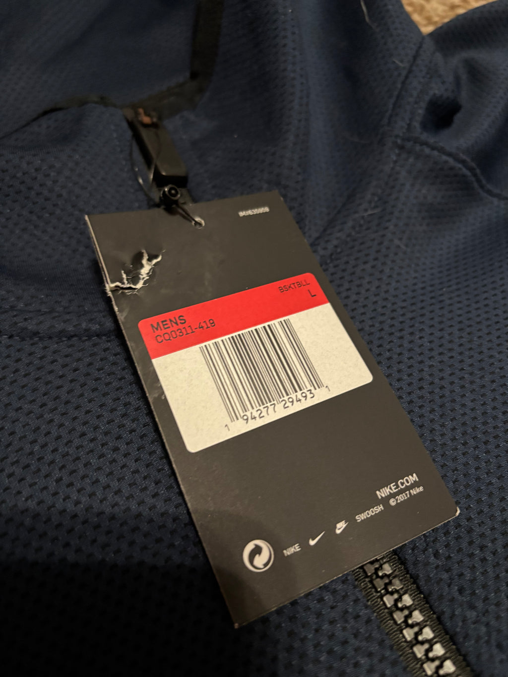 Size L - Villanova Basketball Thermal Sweatsuit