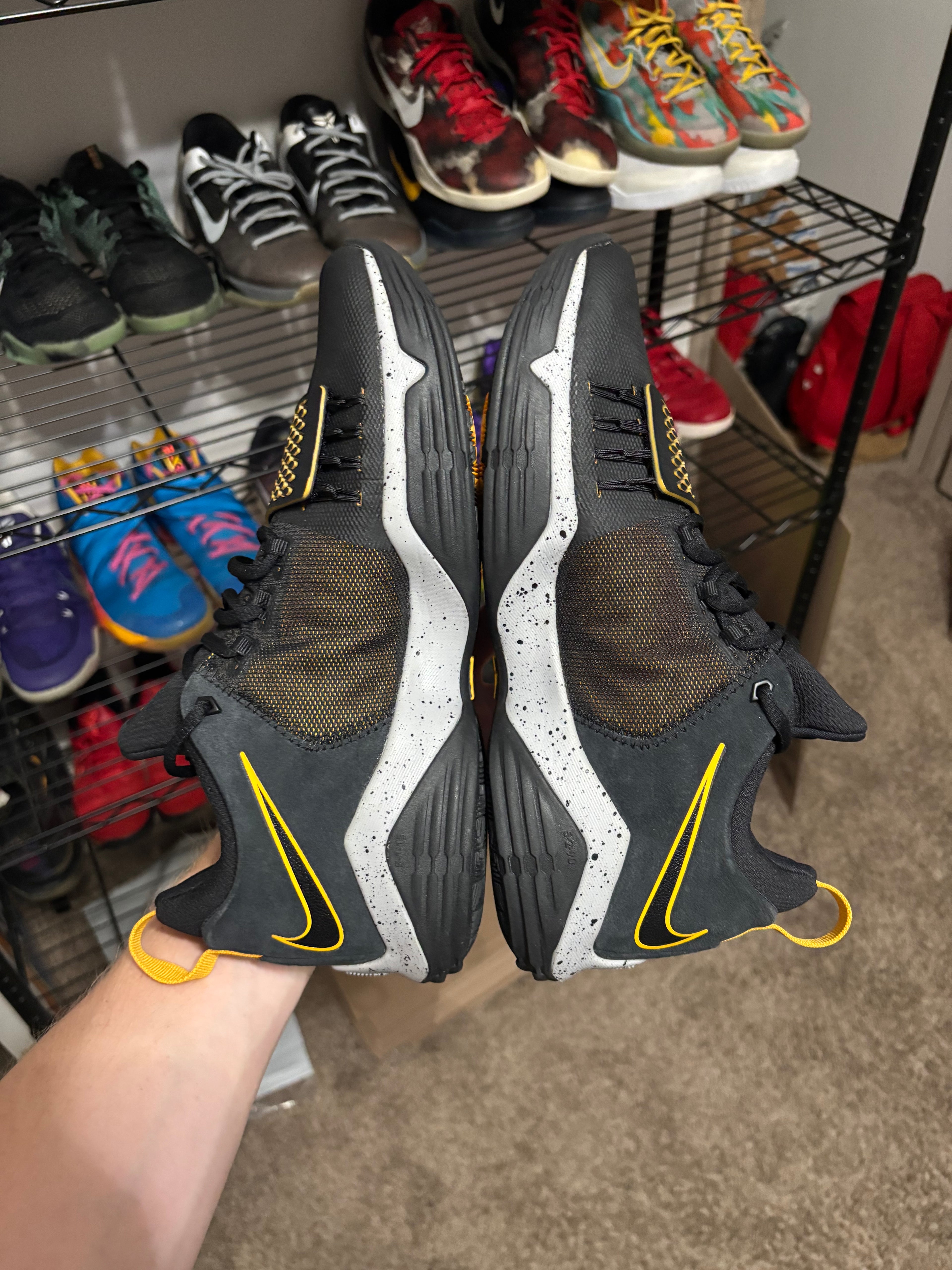 Size 10 - Nike PG 1 Black University Gold