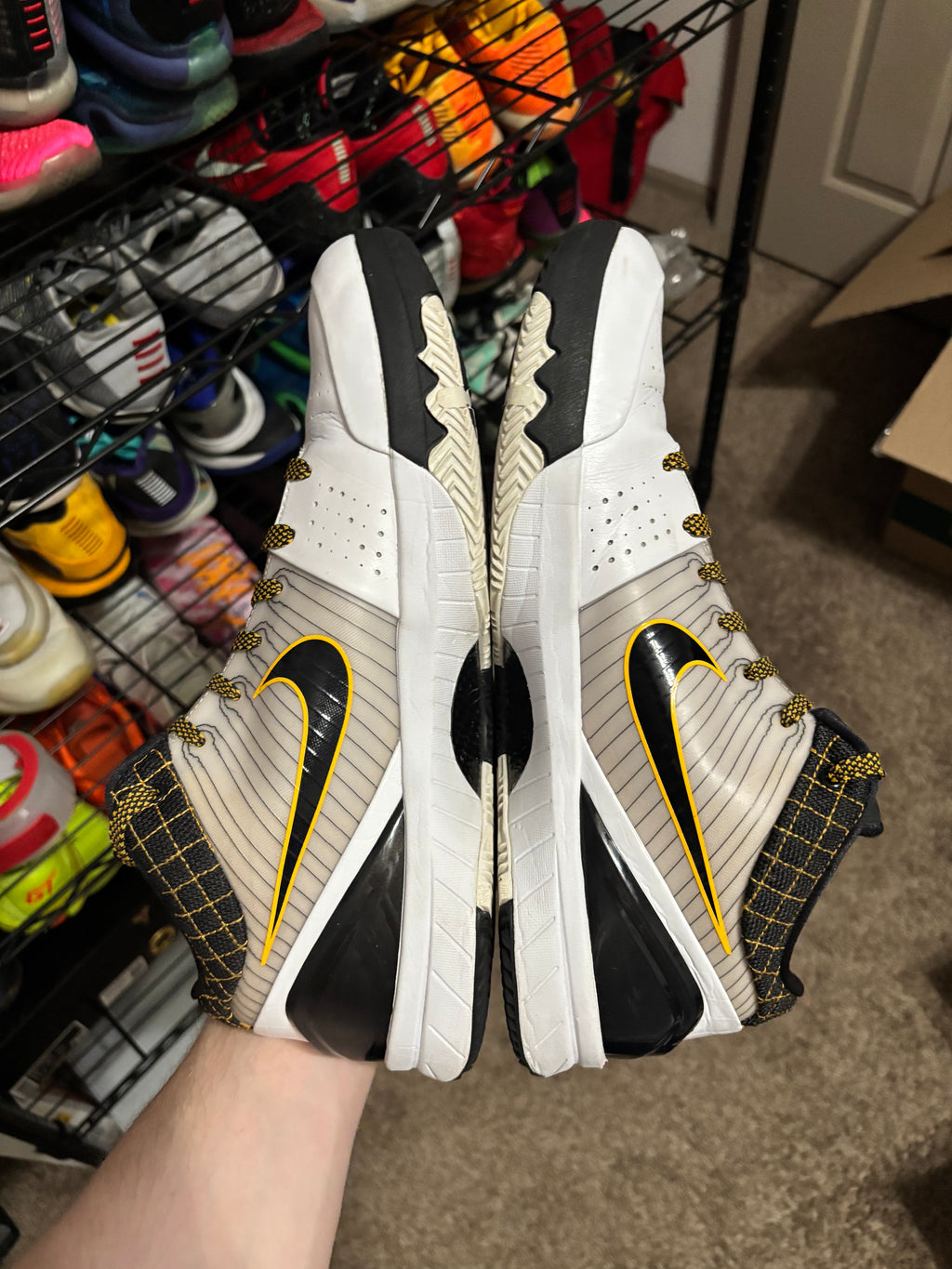 Size 13 - Nike Kobe 4 Protro Del Sol White Black Del Sol