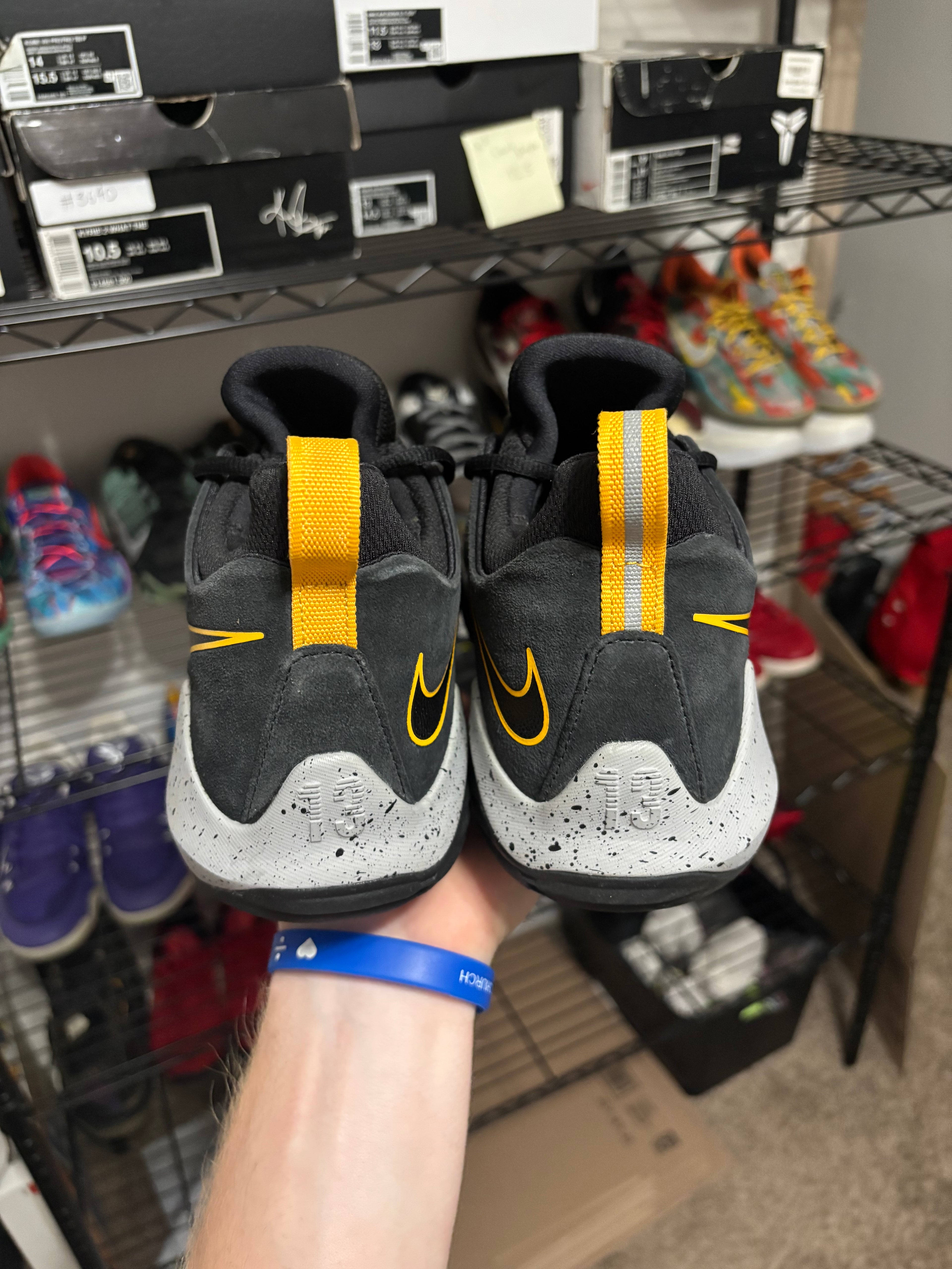 Size 10 - Nike PG 1 Black University Gold