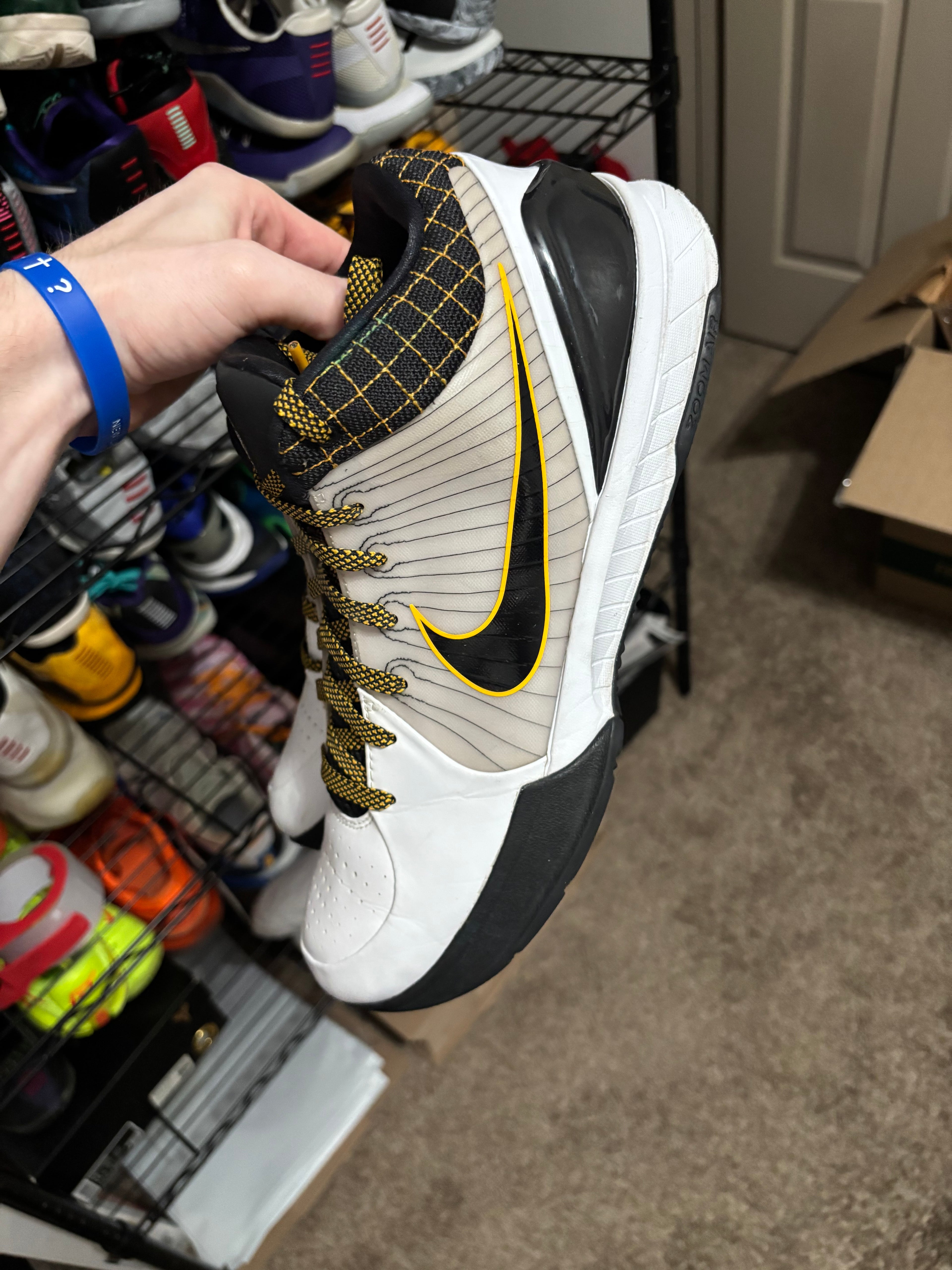 Size 13 - Nike Kobe 4 Protro Del Sol White Black Del Sol