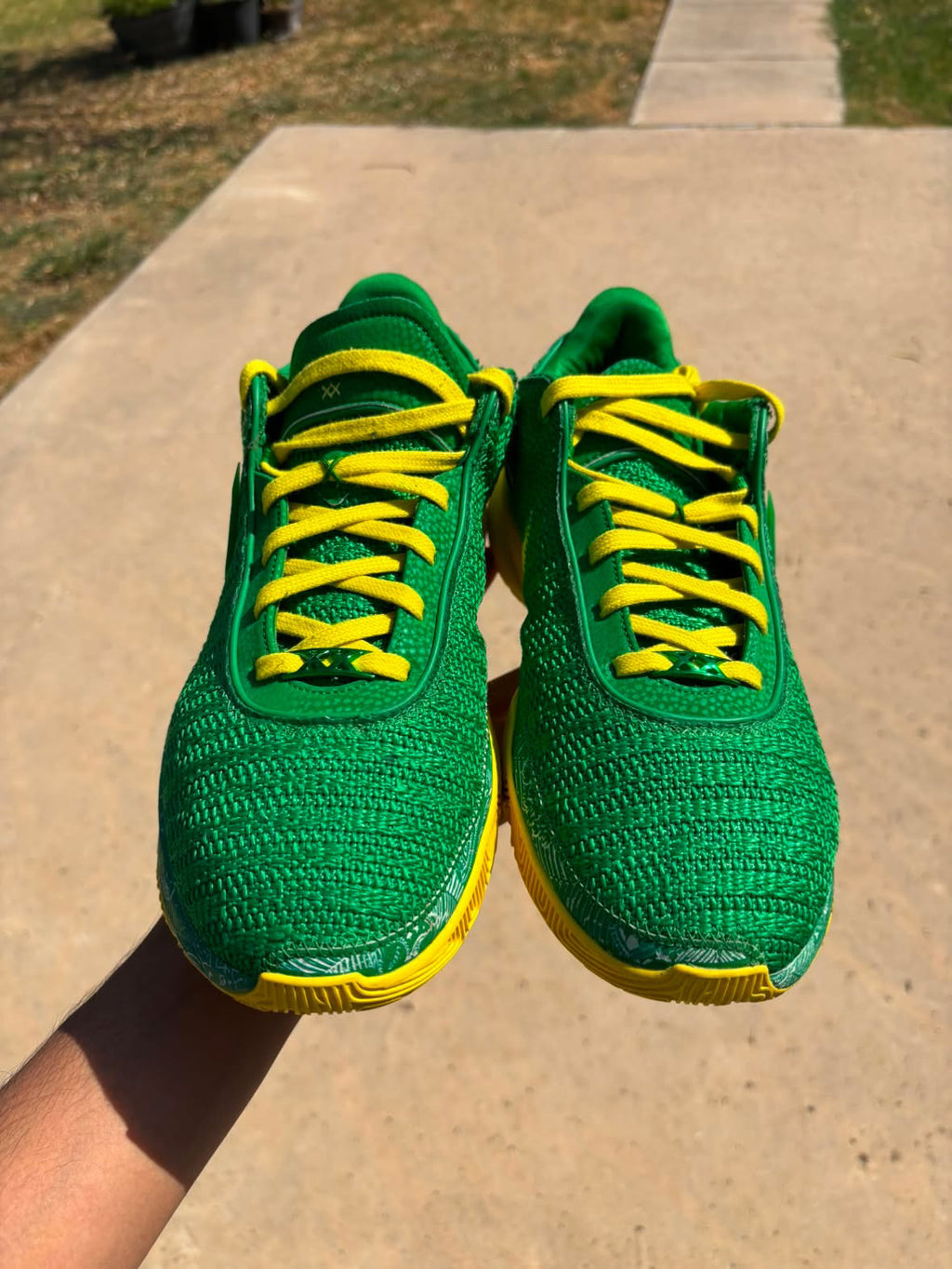Size 12.5 - Nike LeBron 20 Oregon PE Green