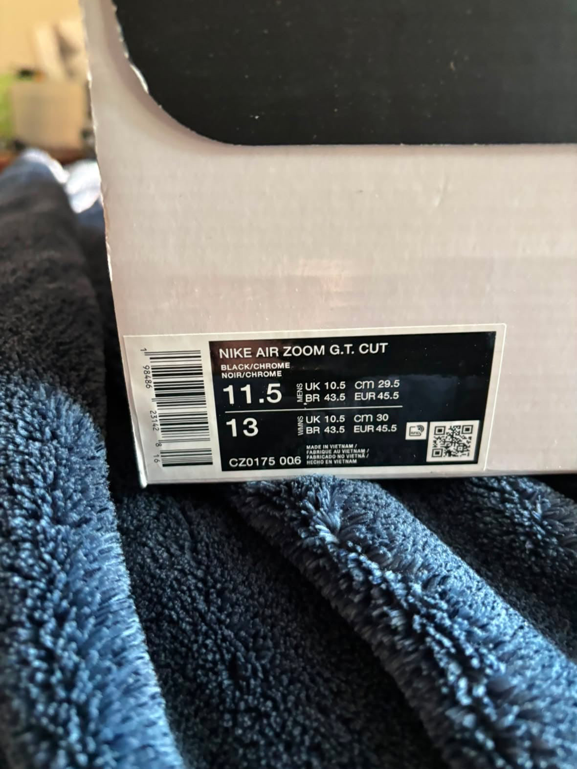 Size 11.5 - Nike GT Cut Black Chrome
